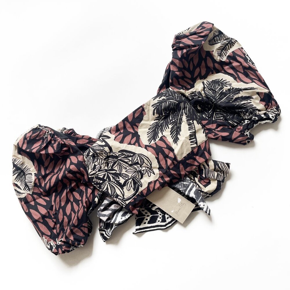 Johanna Ortiz Paraiso Natural Tropical Print Crop Top Size 2 NEW NWT - Picture 4 of 12